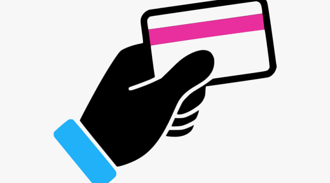 payment card and hand icon image